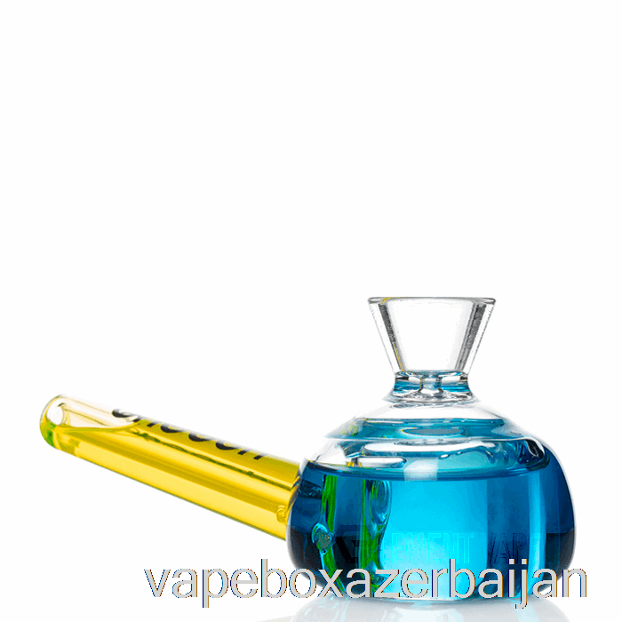 Vape Smoke Cheech Glass Dual Bun Freezable Hand Pipe Blue / Green